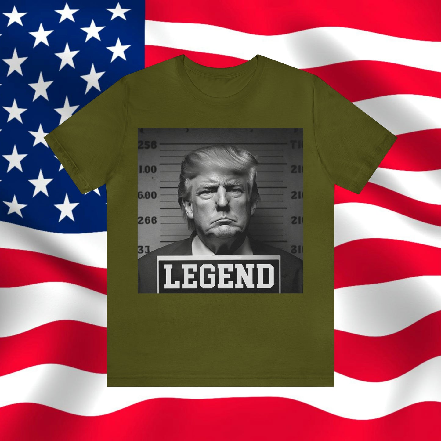 Trump Mug Shot Legend Unisex Jersey Short Sleeve Tee