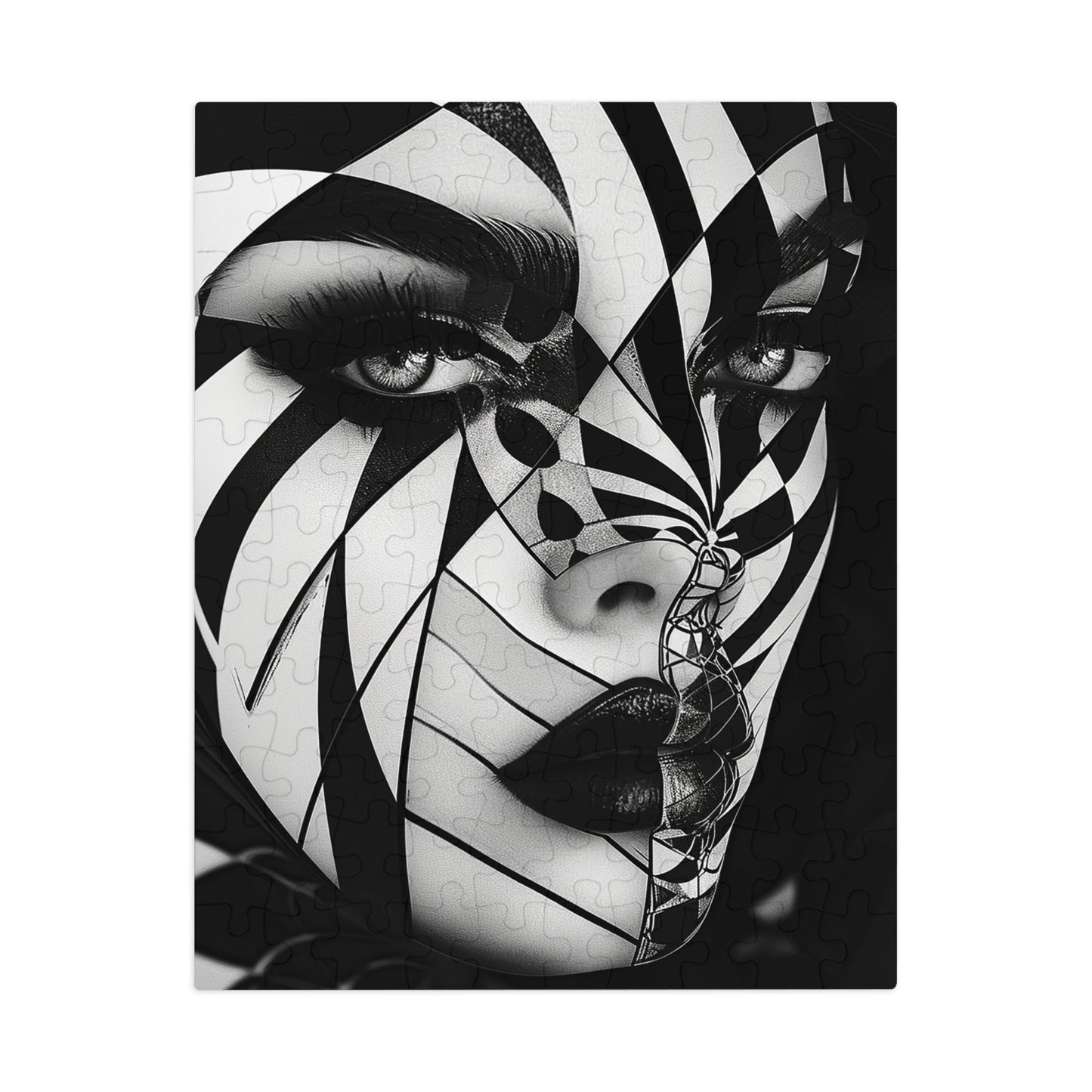 Black and White Painted Lady Jigsaw Puzzle (30, 110, 252, 500,1000-Piece)