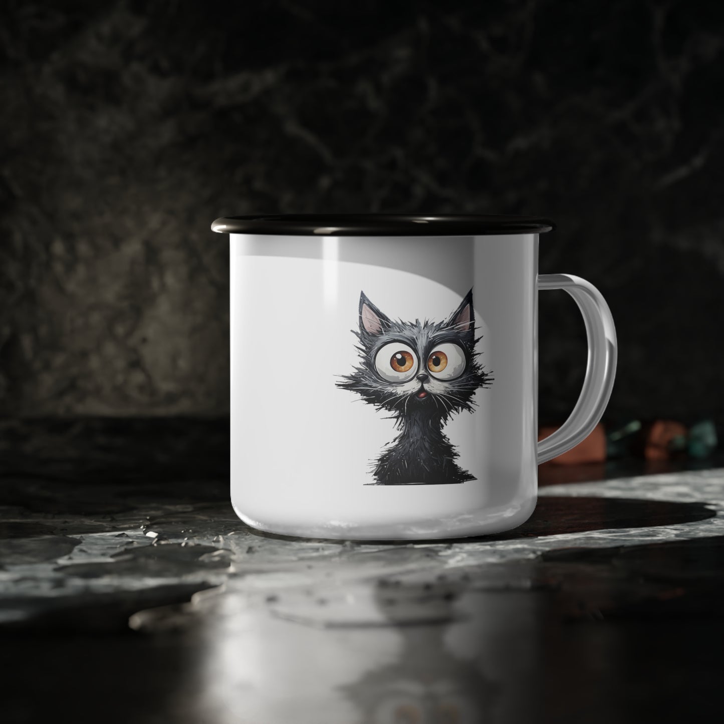 Crazy Eyes Enamel Camp Cup