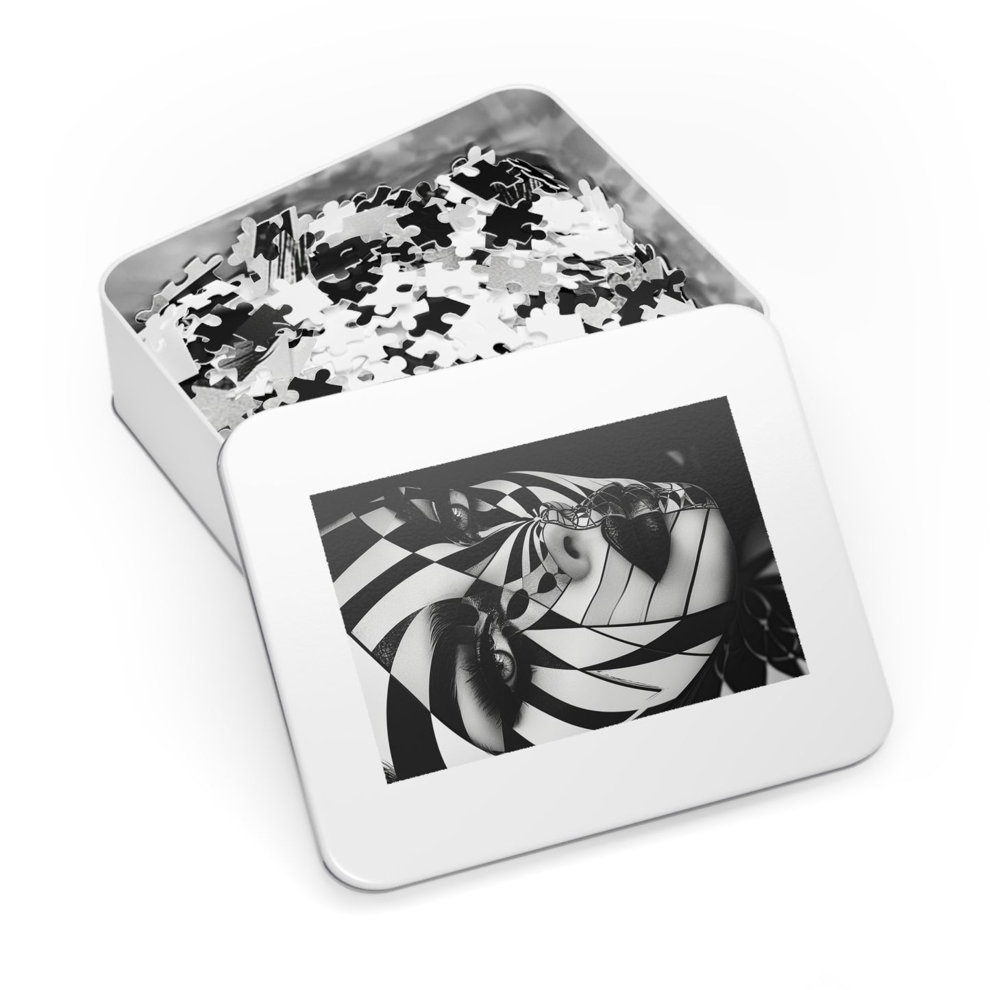 Black and White Painted Lady Jigsaw Puzzle (30, 110, 252, 500,1000-Piece)