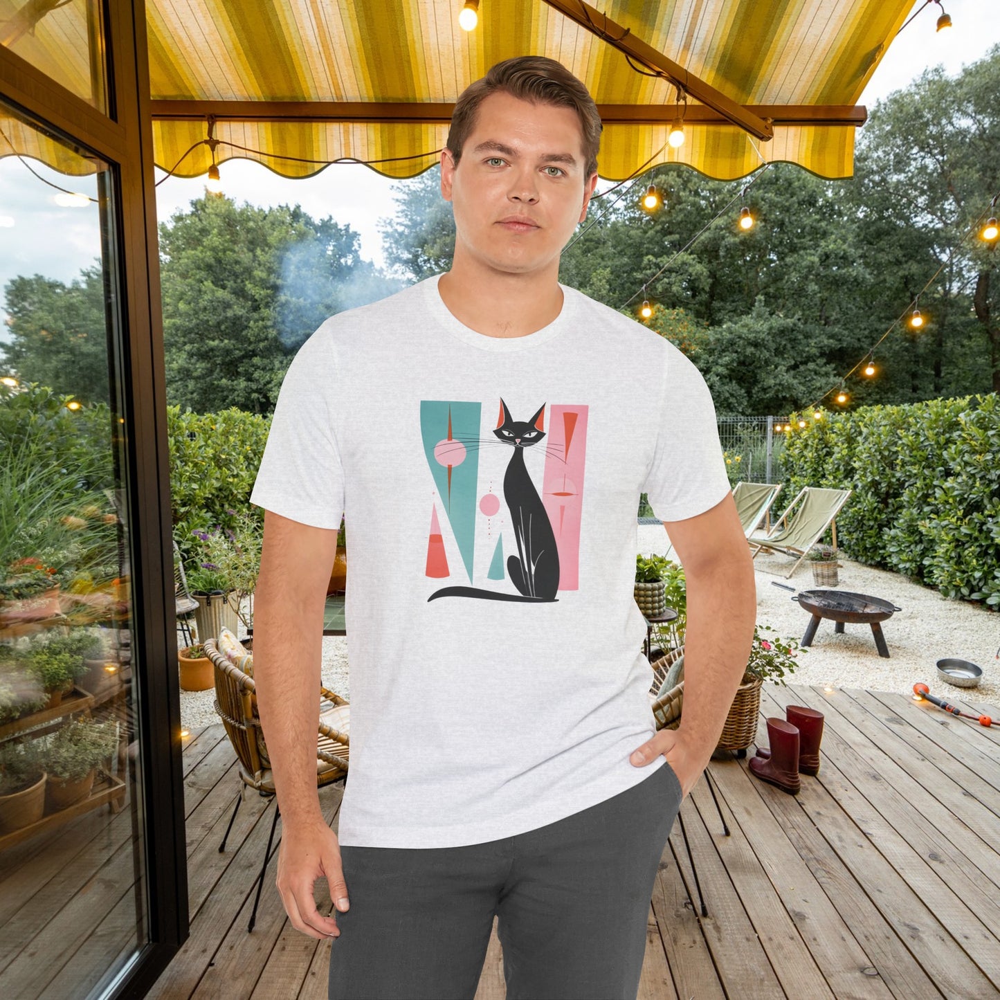 Artsy Cat Unisex Jersey Short Sleeve Tee