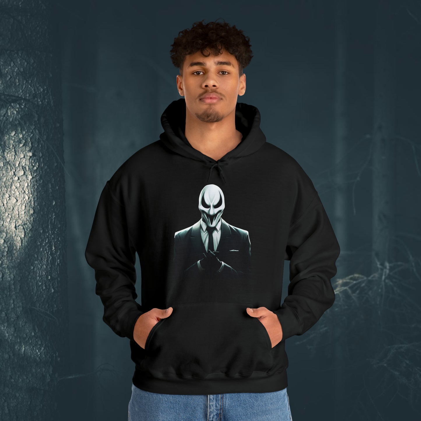Creepy Masked Stalker Heavy Blend™ Hooded Sweatshirt