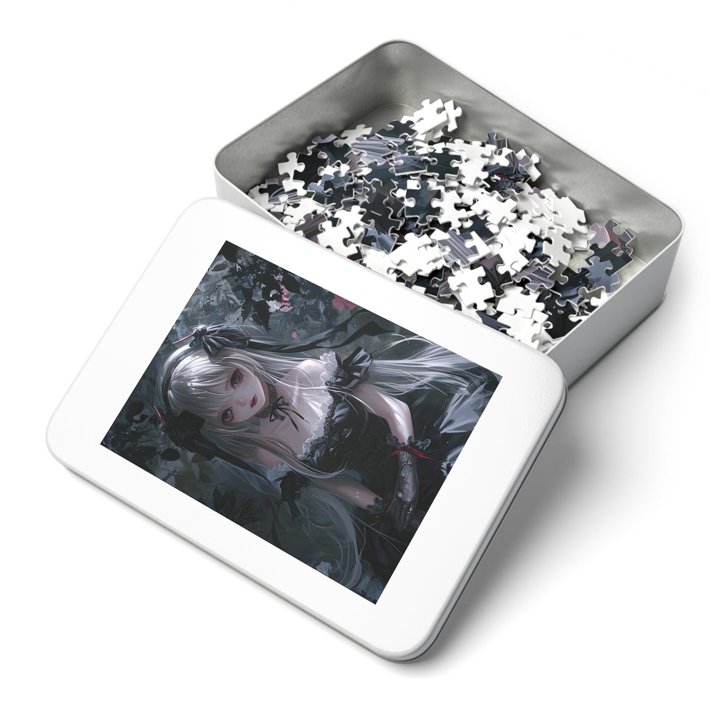 Anime Girl in Mourning Jigsaw Puzzle (30, 110, 252, 500,1000-Piece)
