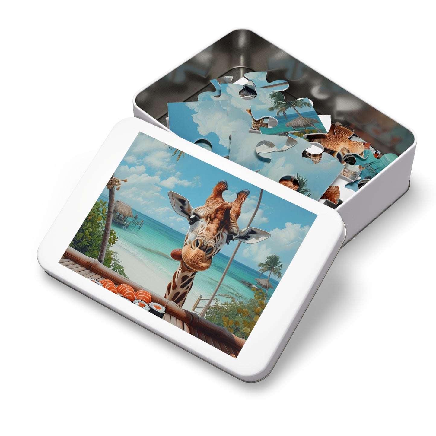 Sushi Eating Giraffe Jigsaw Puzzle (30, 110, 252, 500,1000-Piece)