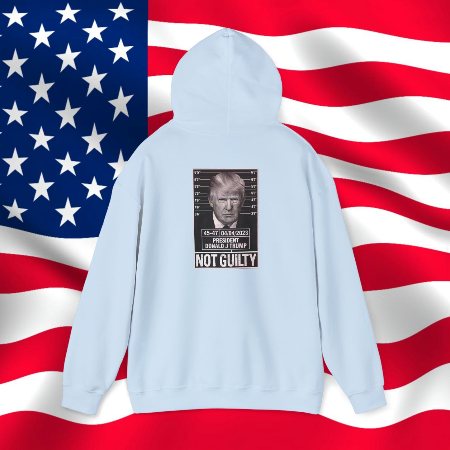 Trump Mug Shot Not Guilty Hoodie Sweatshirt