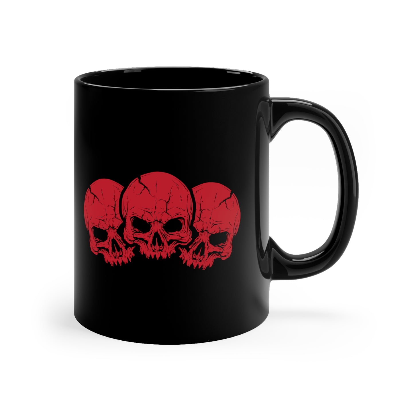Red Skulls Coffee Cup Skeleton Mug