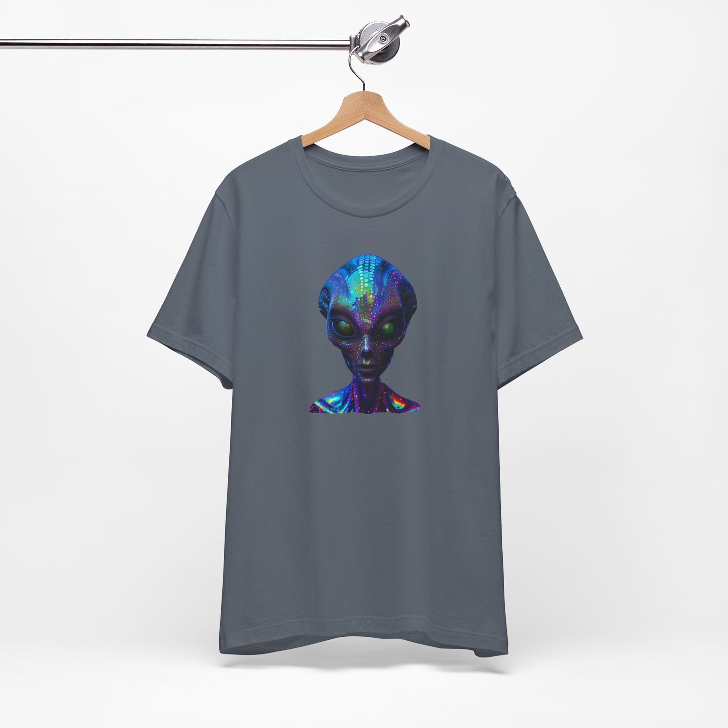 Florescent Alien Head Unisex Jersey Short Sleeve Tee