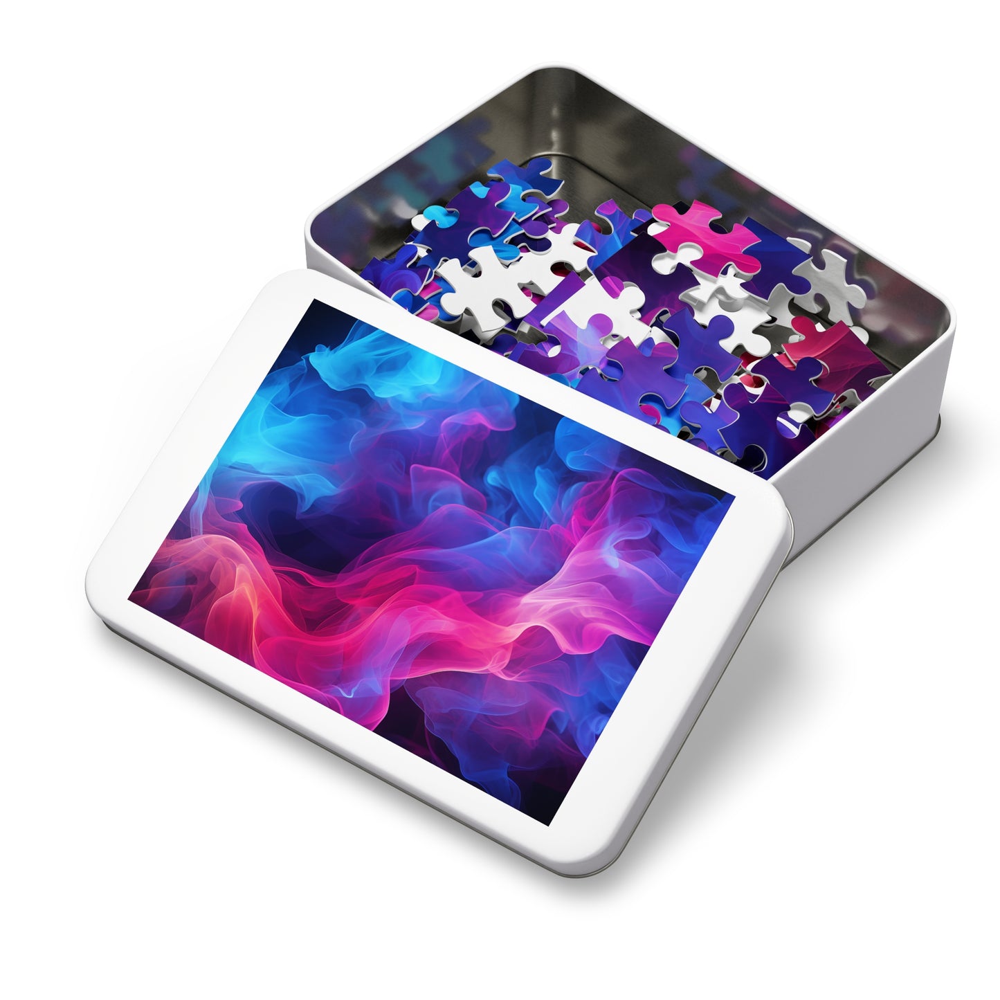 Pink and Blue Smoke Jigsaw Puzzle (30, 110, 252, 500,1000-Piece)