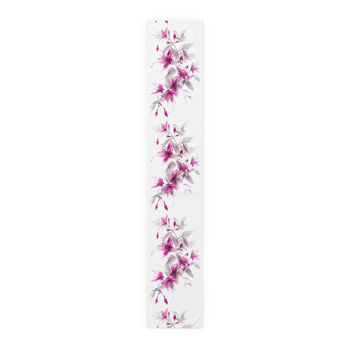 Elegant Fuchsia Flowers Table Runner (Cotton, Poly)