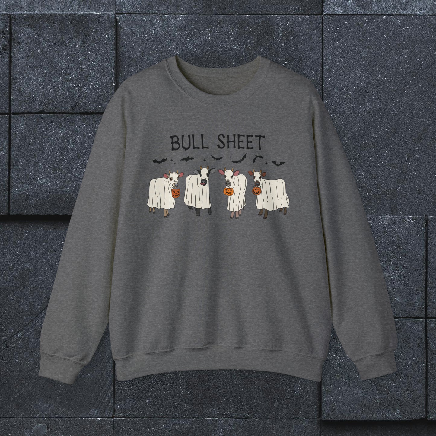 Bull Sheet Cow Sweatshirt, Halloween Shirt, Heavy Blend™ Crewneck Sweatshirt