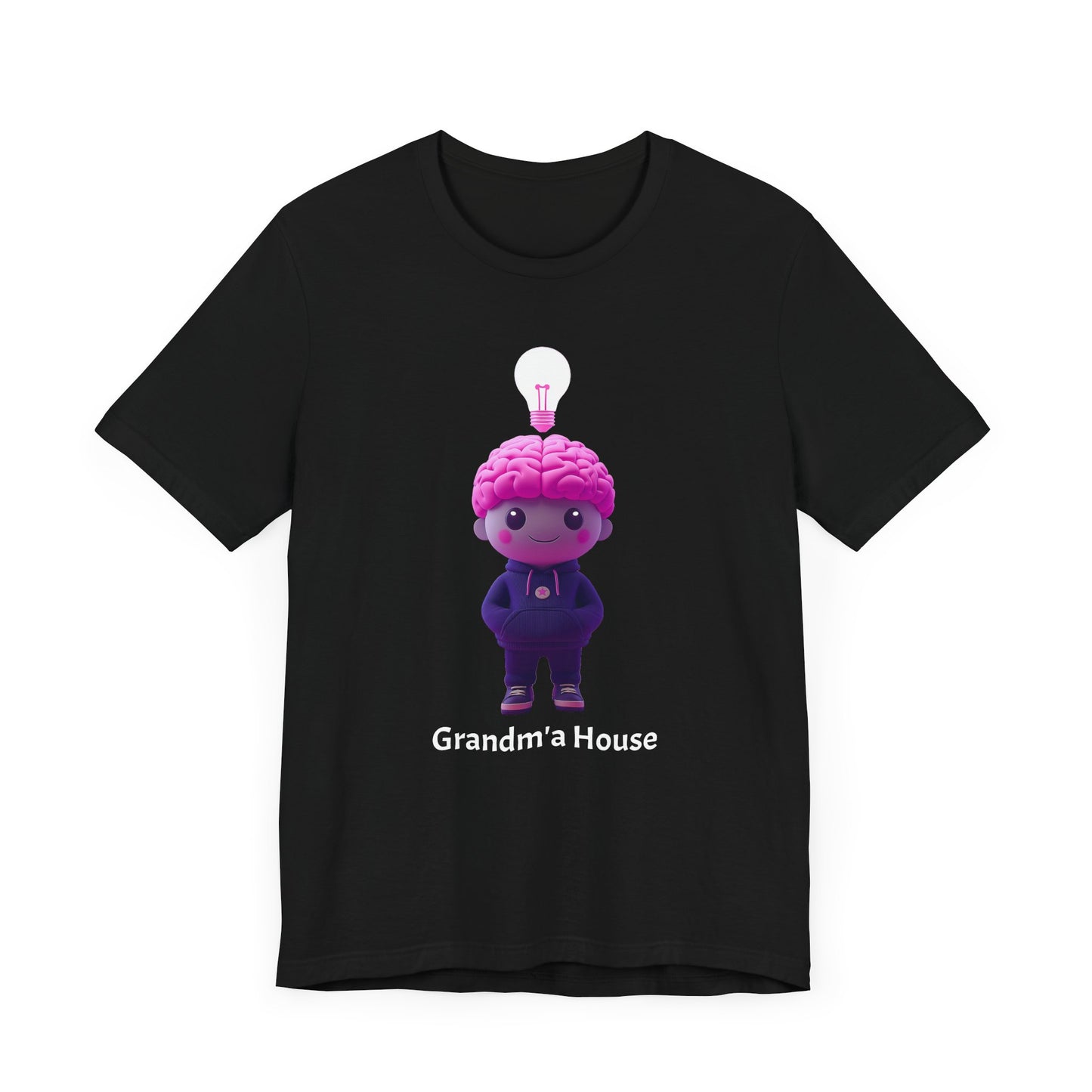Grandma's House Brain with Light Bulb Design - Unisex Jersey Tee