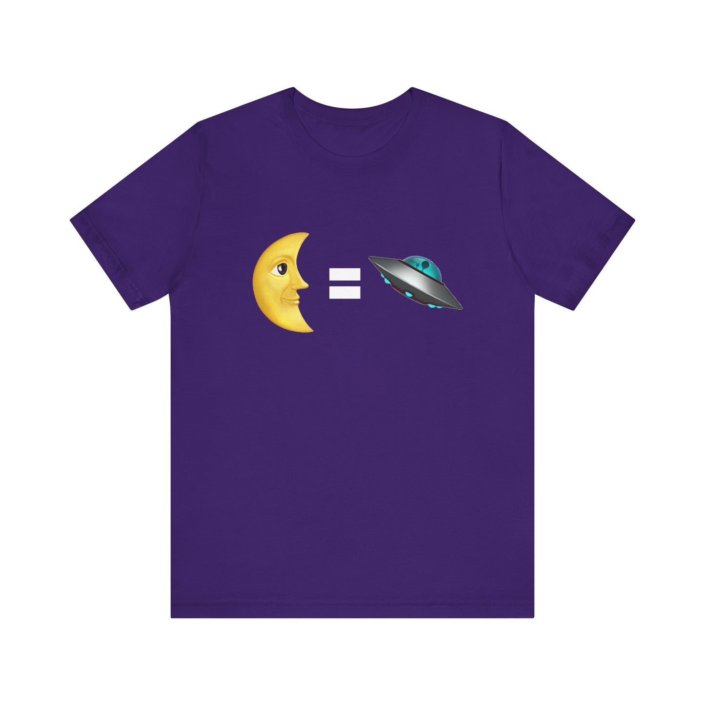 Moon = Alien Spaceship Unisex Jersey Tee