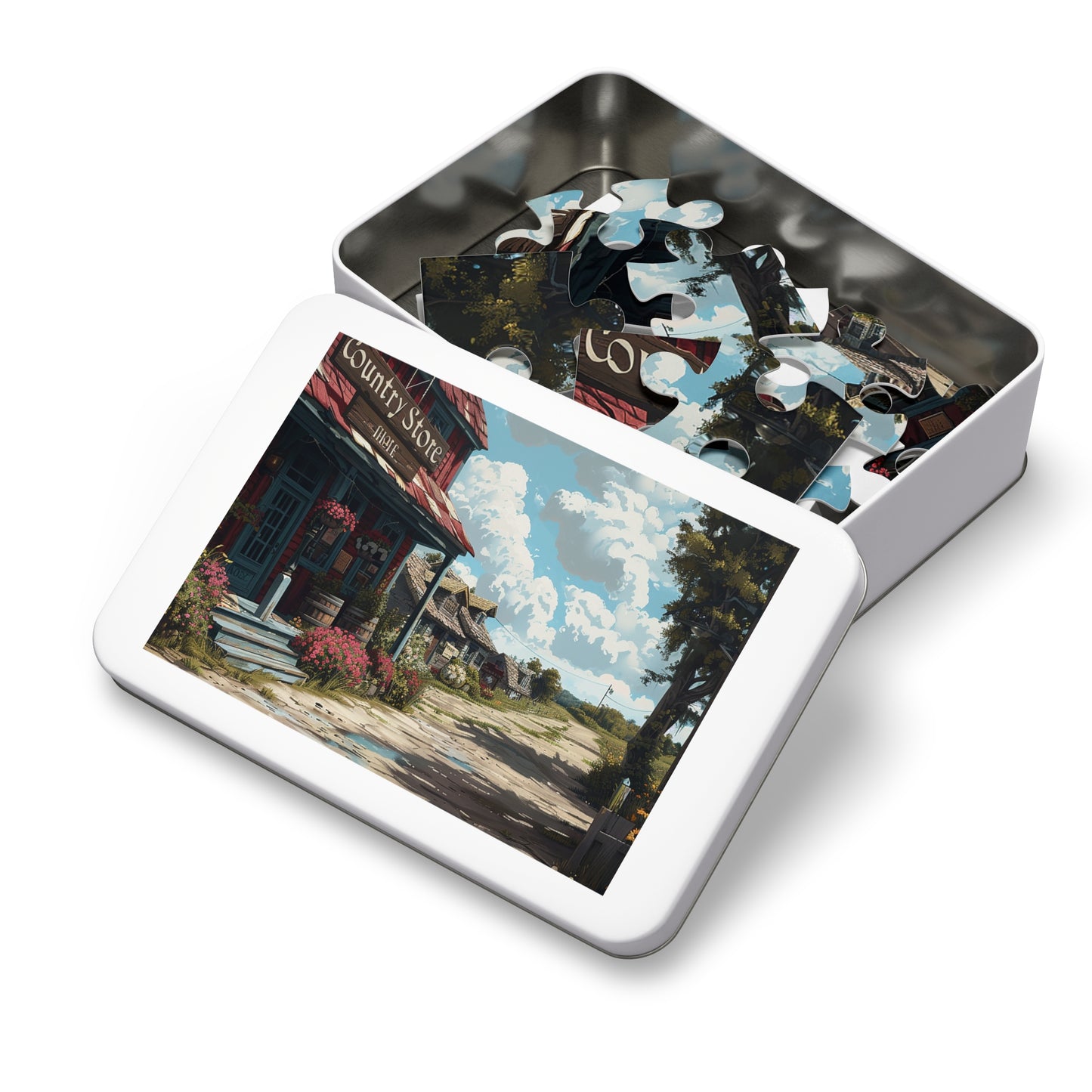 The Road to the Country Store Jigsaw Puzzle (30, 110, 252, 500,1000-Piece)