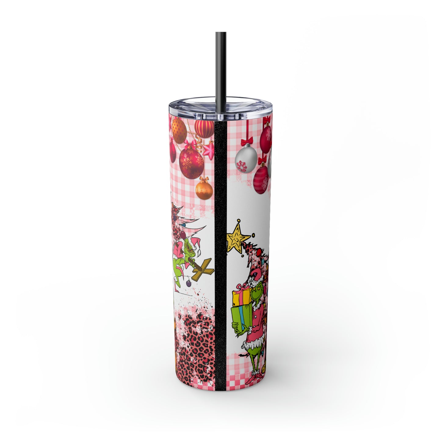 100% That Grinch! Skinny Tumbler with Straw, 20oz