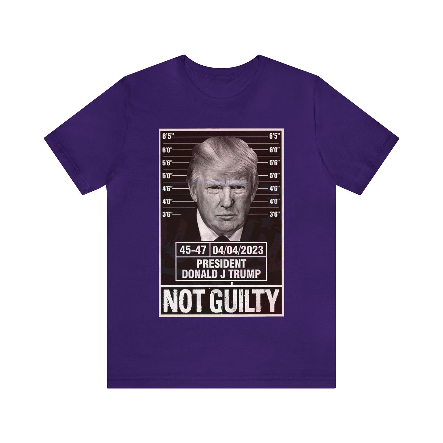 Trump Mug Shot Not Guilty Unisex Jersey Short Sleeve Tee