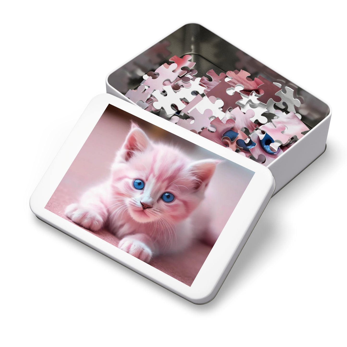 Sweet Pink Kitten Jigsaw Puzzle (30, 110, 252, 500,1000-Piece)