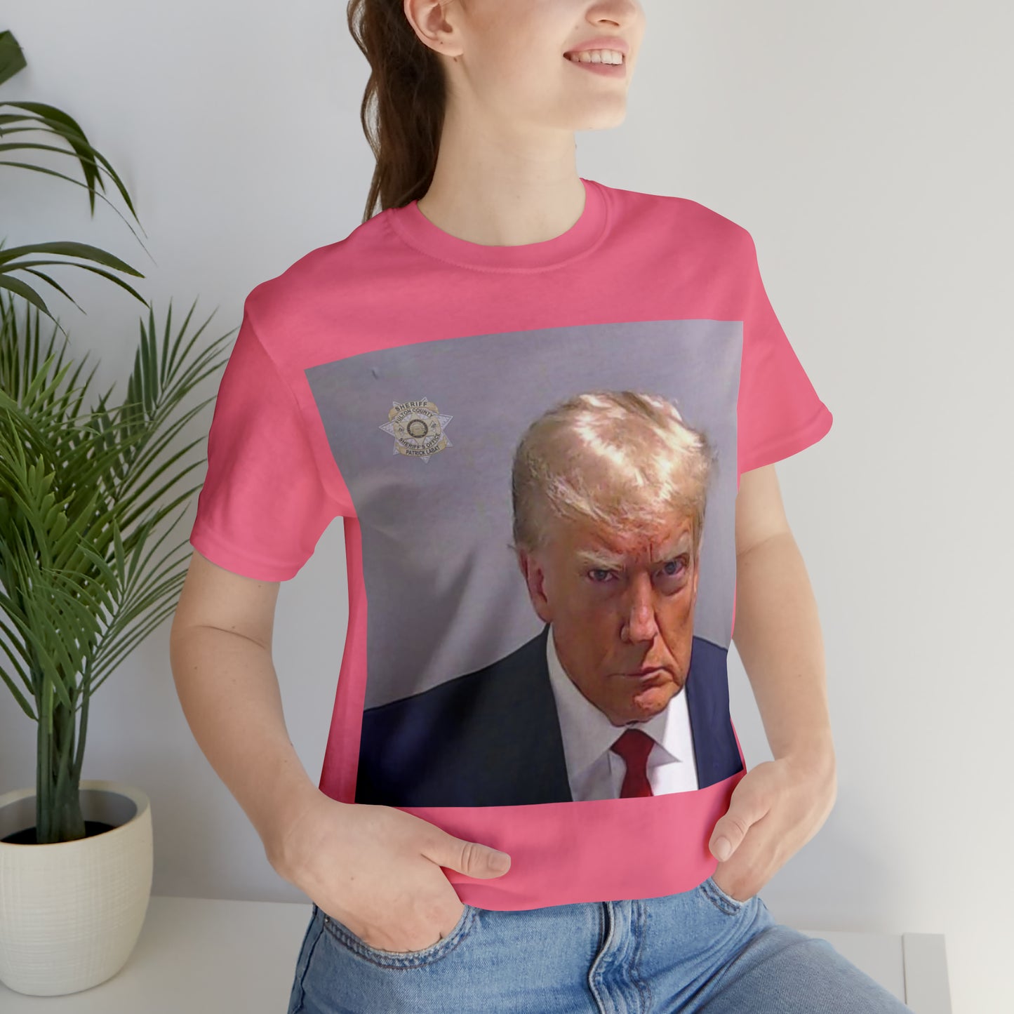 Trump Mug Shot Unisex Jersey Short Sleeve Tee