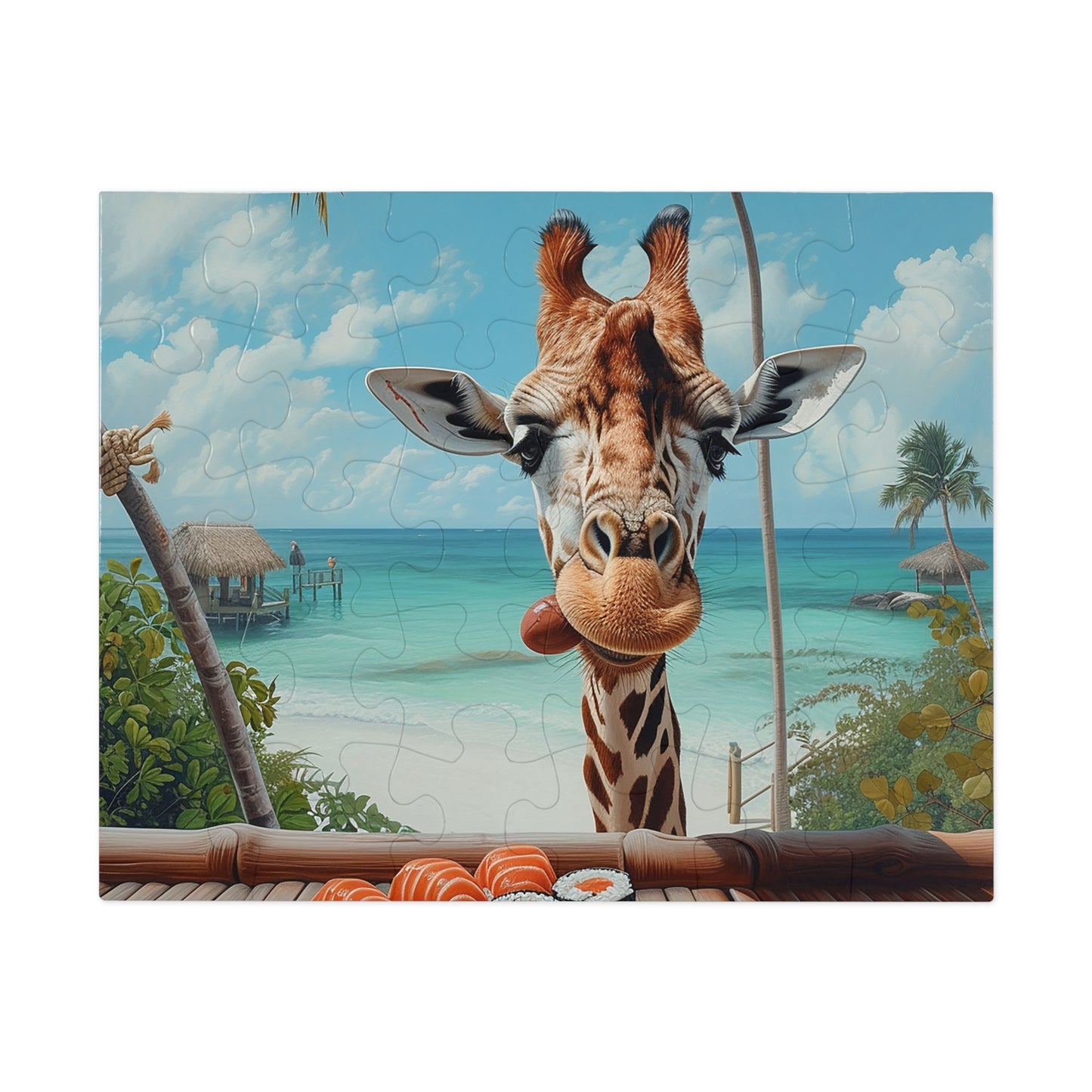 Sushi Eating Giraffe Jigsaw Puzzle (30, 110, 252, 500,1000-Piece)