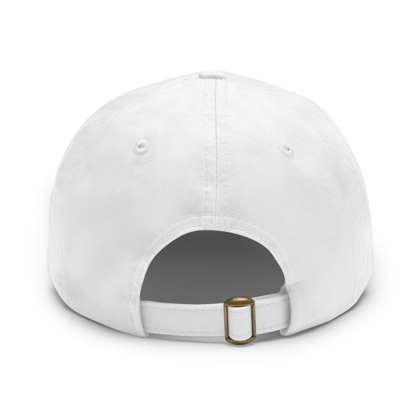 Happy Dolphin Dad Hat with Leather Patch (Round)