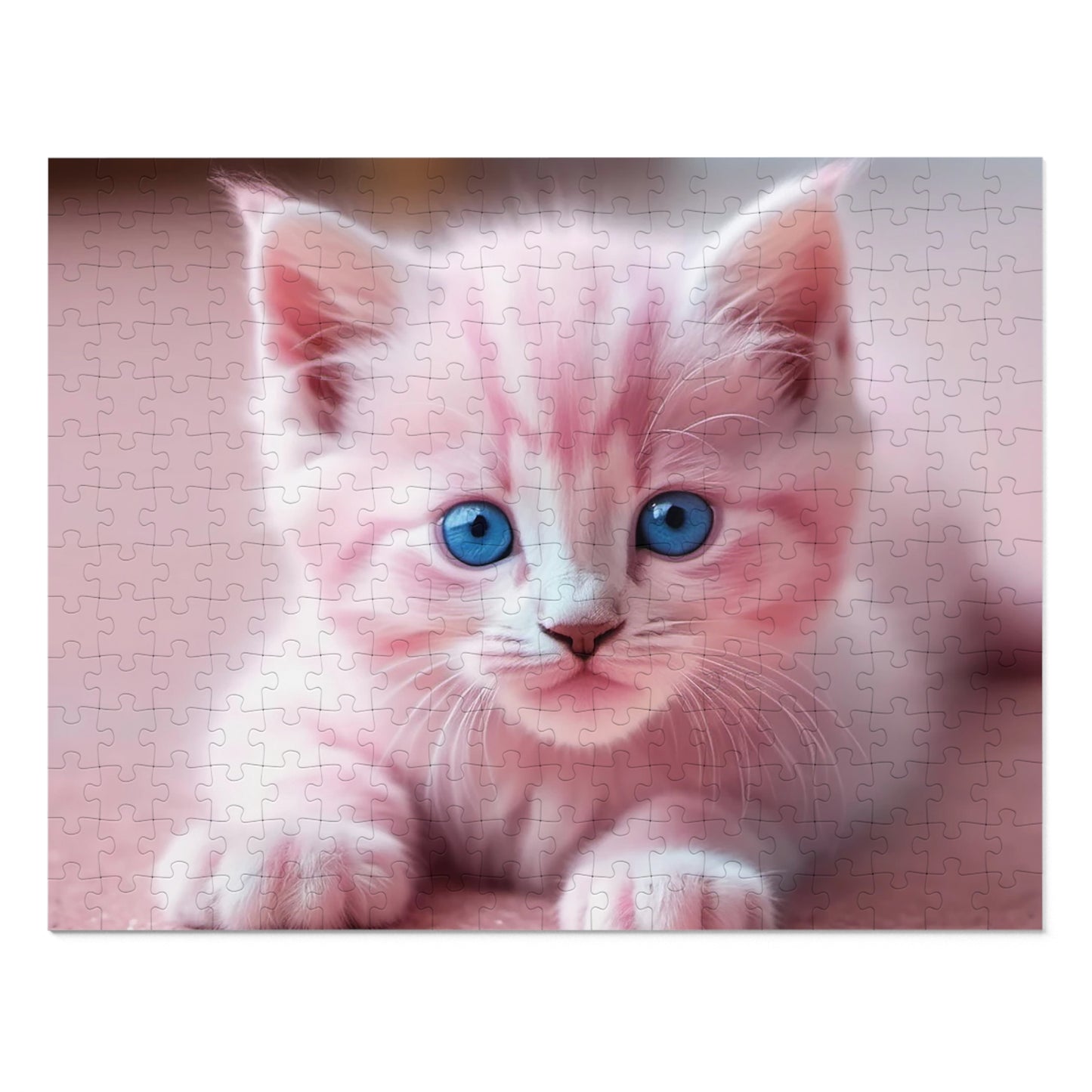 Sweet Pink Kitten Jigsaw Puzzle (30, 110, 252, 500,1000-Piece)