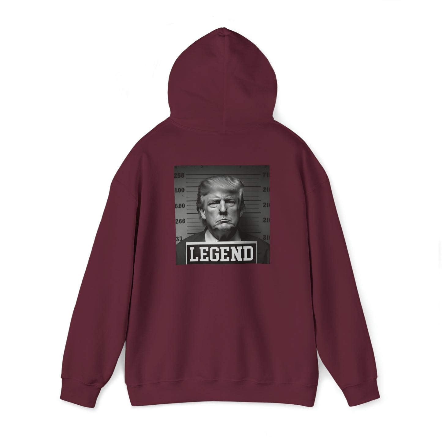 Trump Mug Shot Legend Back Printed Hoodie Sweatshirt