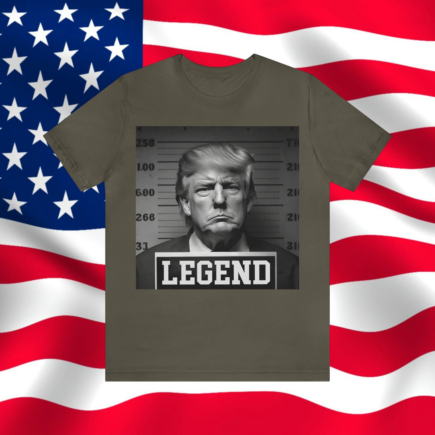 Trump Mug Shot Legend Unisex Jersey Short Sleeve Tee