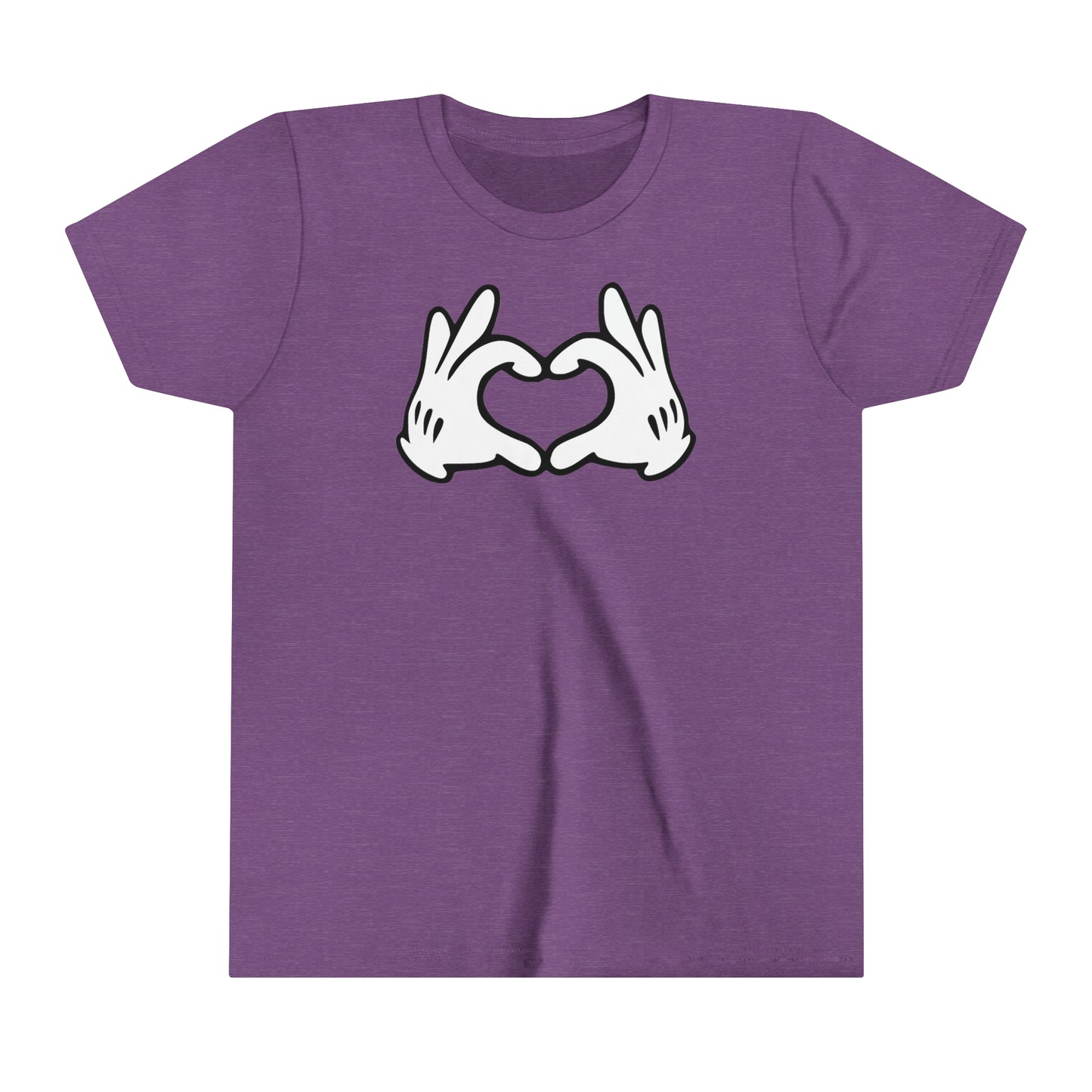 Mickey Mouse Heart Hands YOUTH Short Sleeve Tee