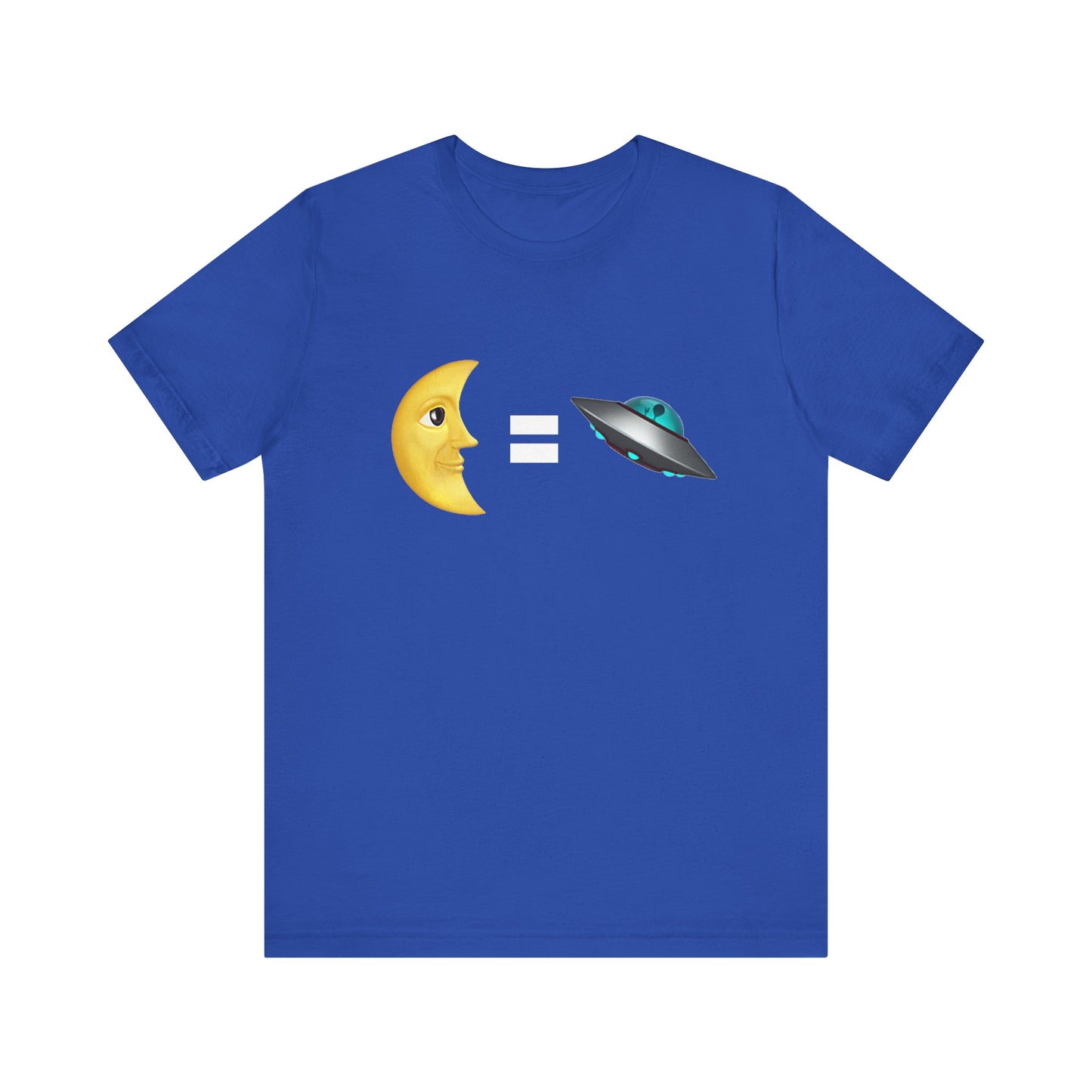Moon = Alien Spaceship Unisex Jersey Tee