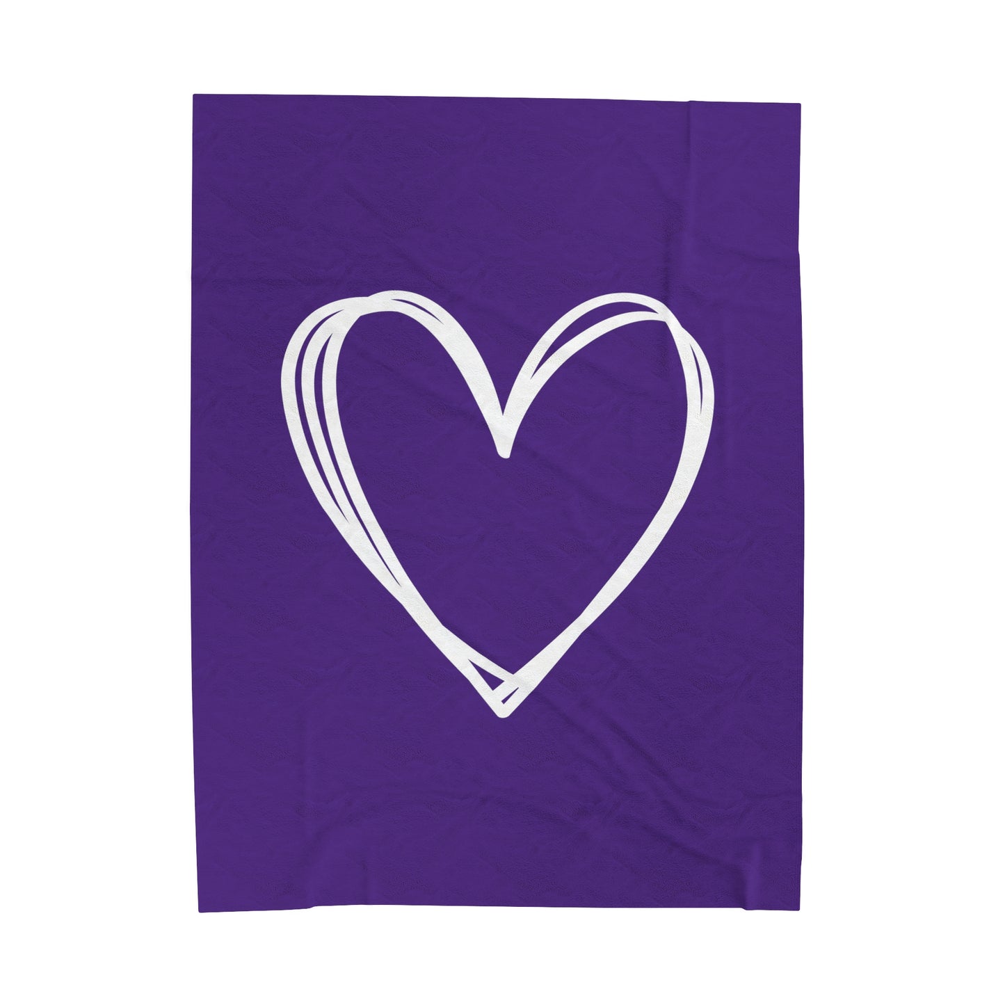 Hand-drawn Heart Velveteen Plush Blanket