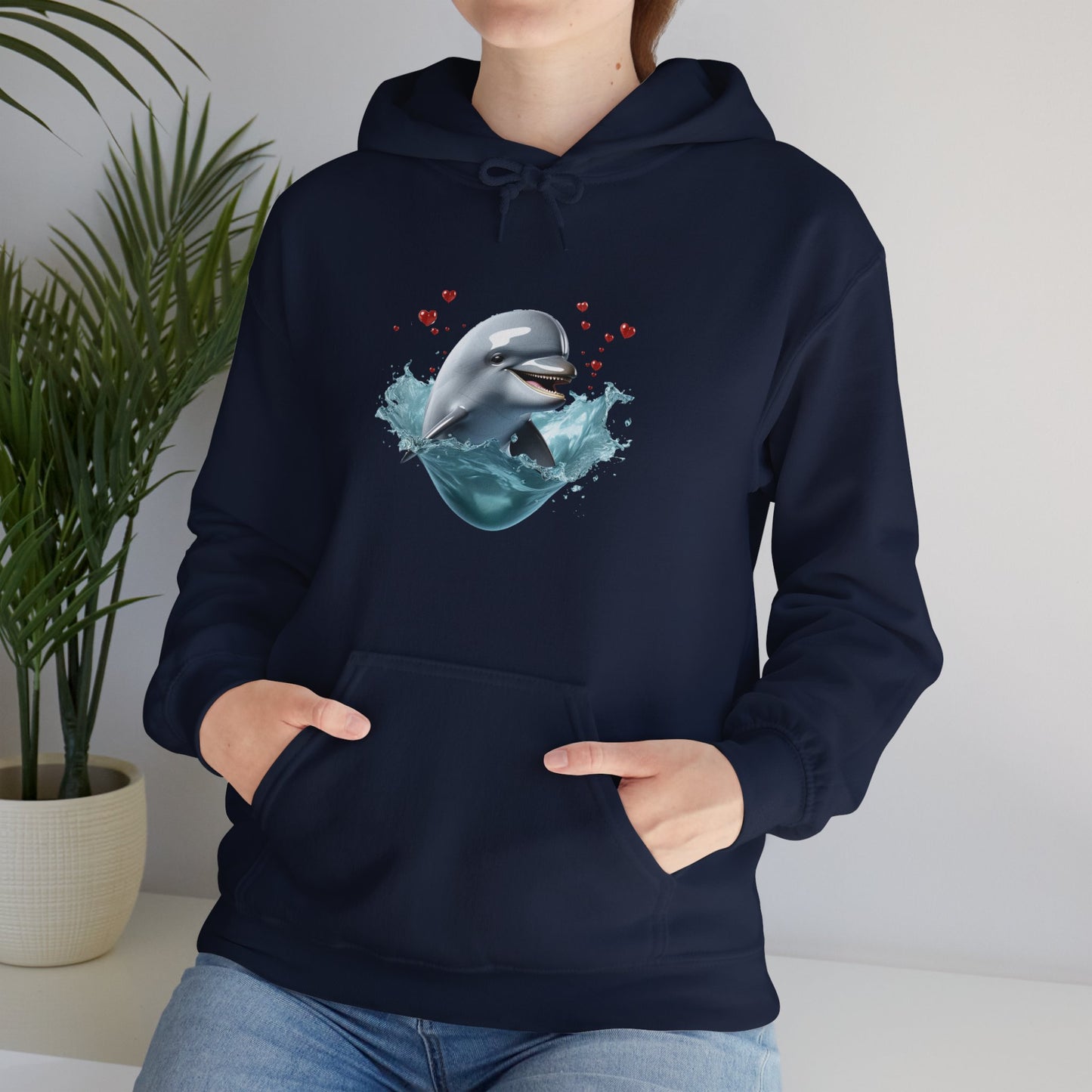 Dolphin Love Unisex Heavy Blend™ Hooded Sweatshirt