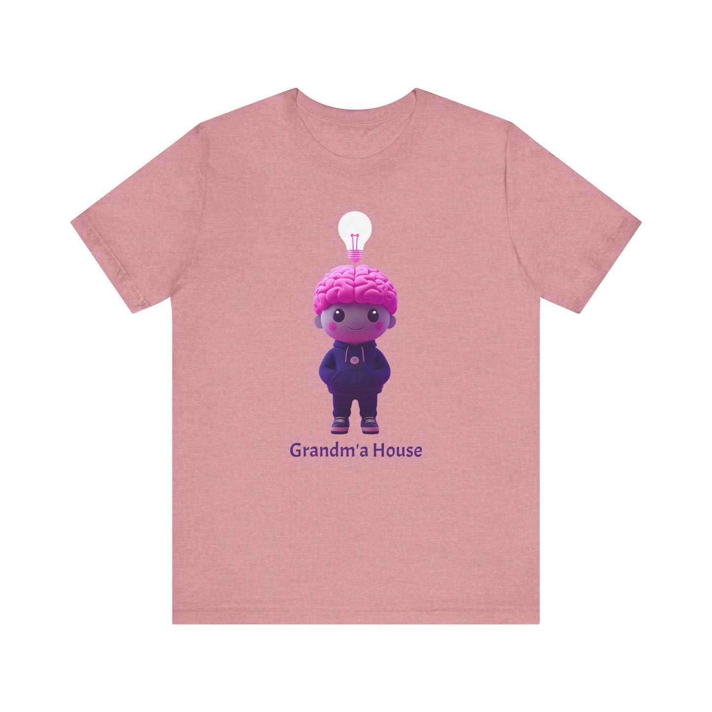 Grandma's House Brain with Light Bulb Design - Unisex Jersey Tee