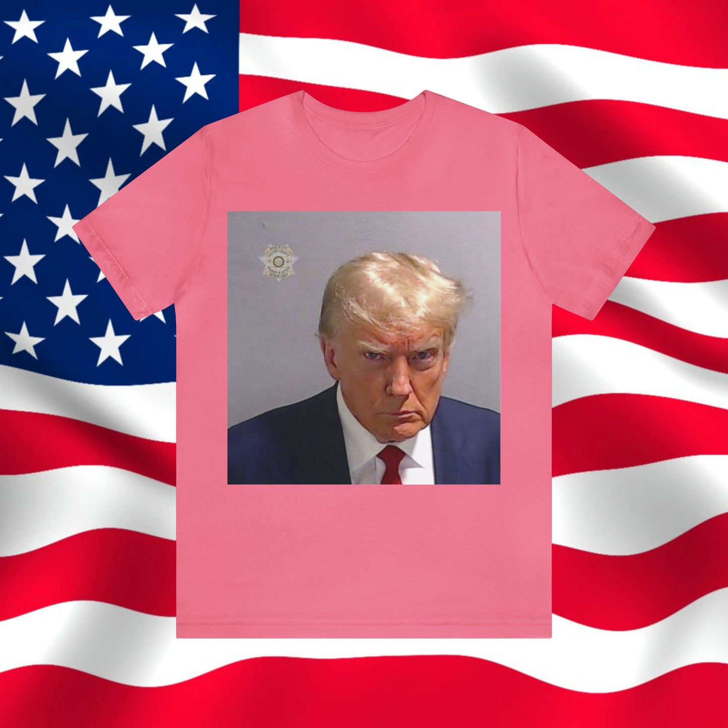 Trump Mug Shot Unisex Jersey Short Sleeve Tee