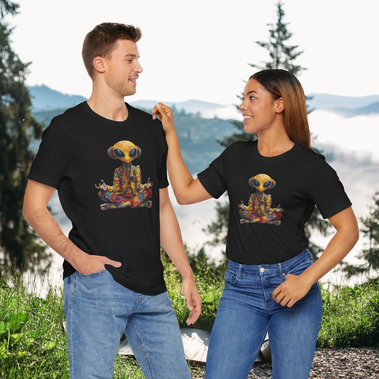 Alien Yoga Unisex Jersey Short Sleeve Tee