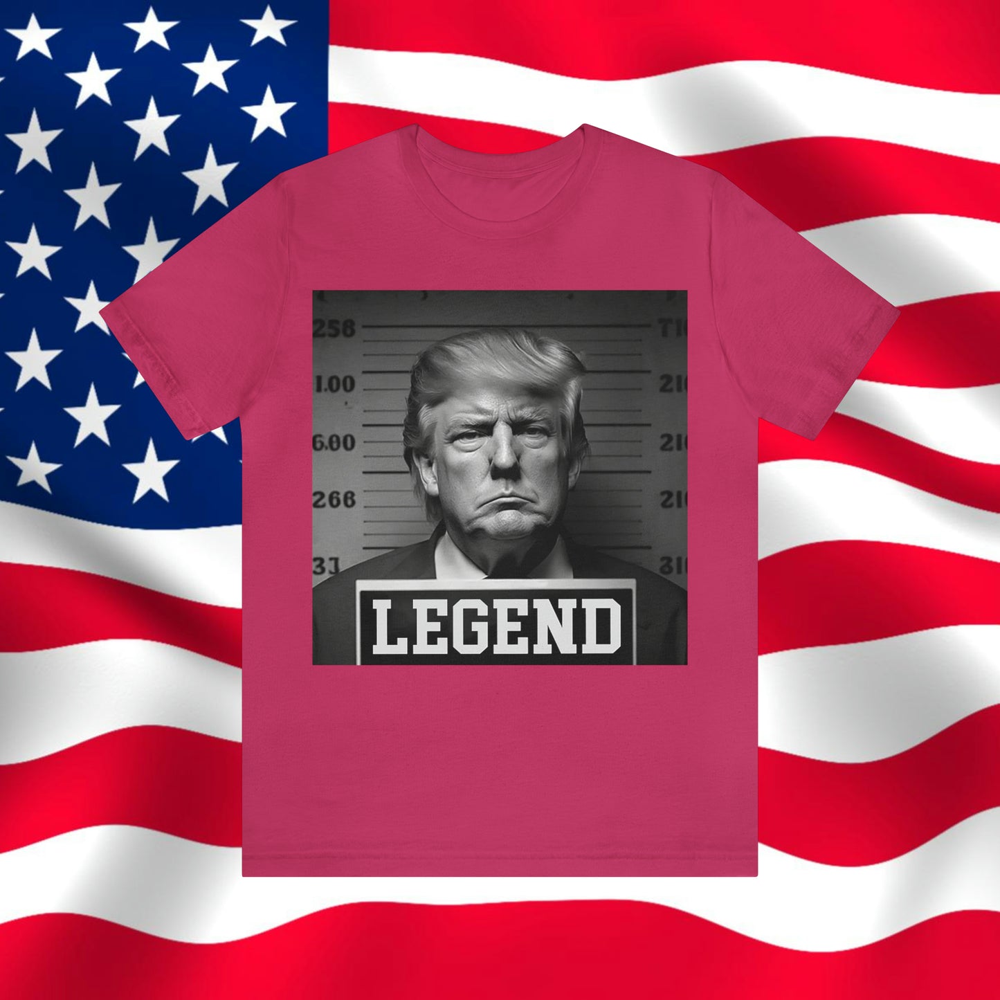 Trump Mug Shot Legend Unisex Jersey Short Sleeve Tee