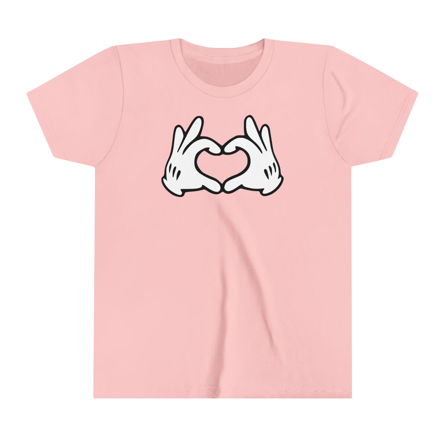 Mickey Mouse Heart Hands YOUTH Short Sleeve Tee