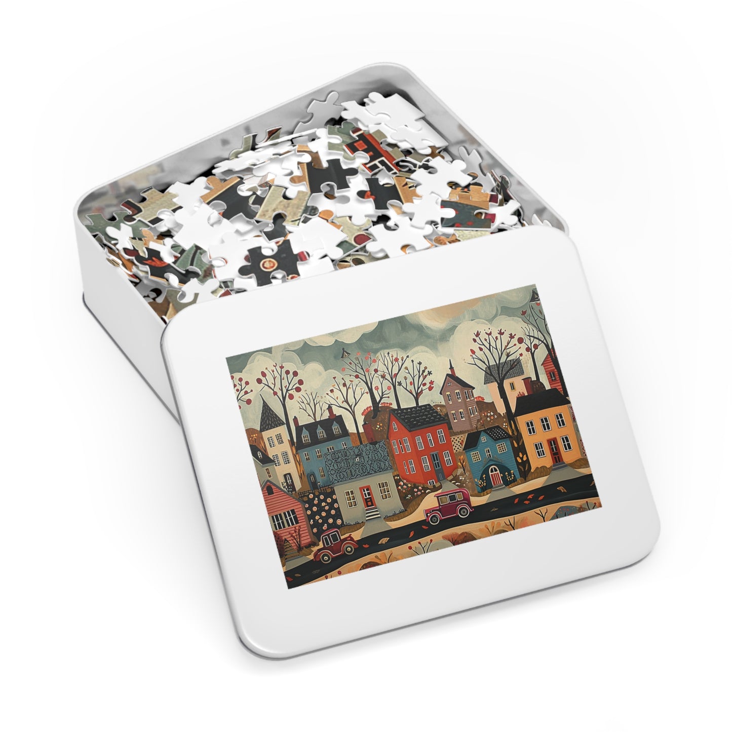 1930s Americana Village Jigsaw Puzzle (30, 110, 252, 500,1000-Piece)