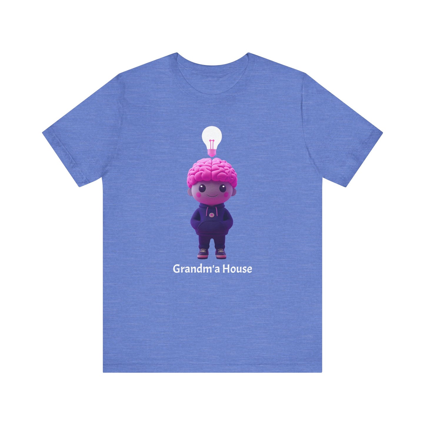 Grandma's House Brain with Light Bulb Design - Unisex Jersey Tee