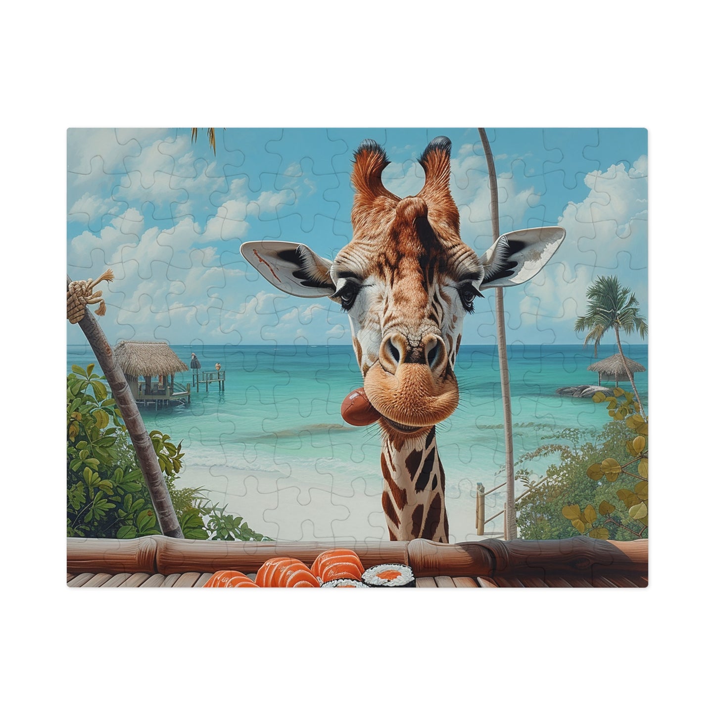 Sushi Eating Giraffe Jigsaw Puzzle (30, 110, 252, 500,1000-Piece)