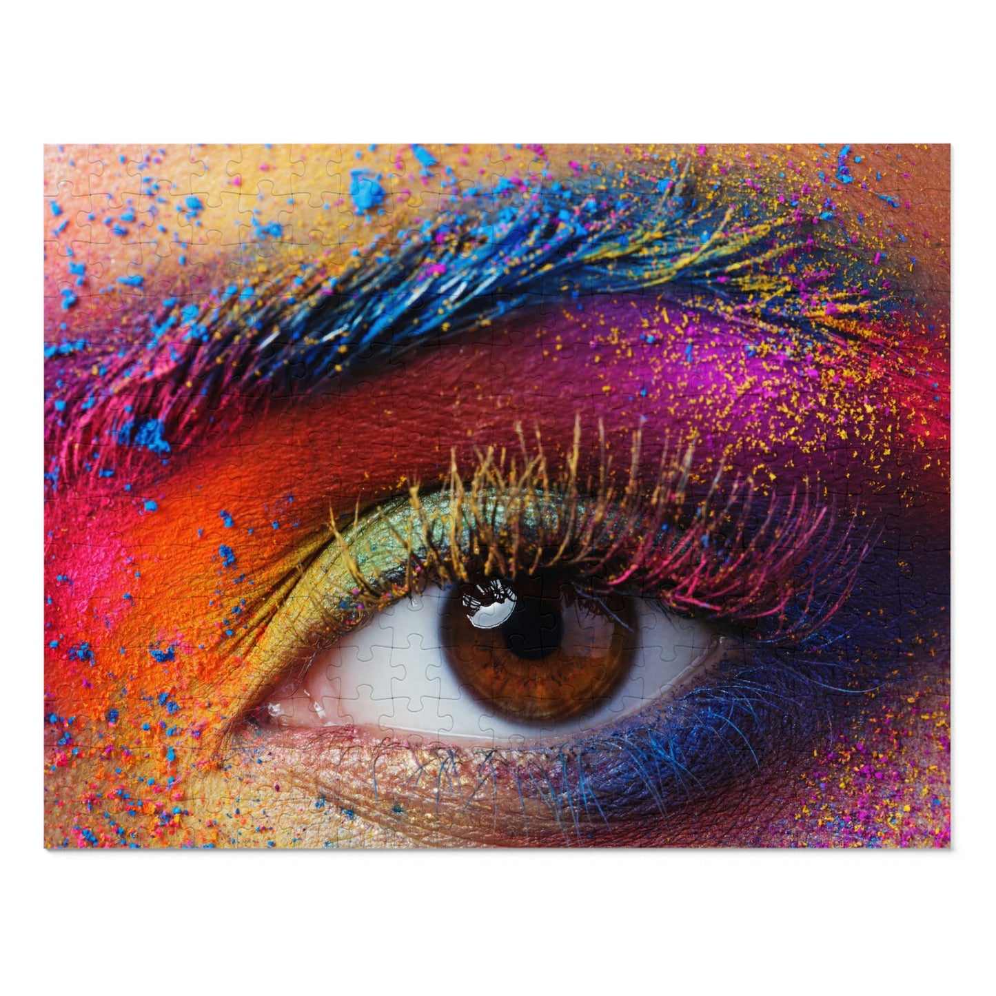 Colorful Crazy Eyeshadow Jigsaw Puzzle (30, 110, 252, 500,1000-Piece)