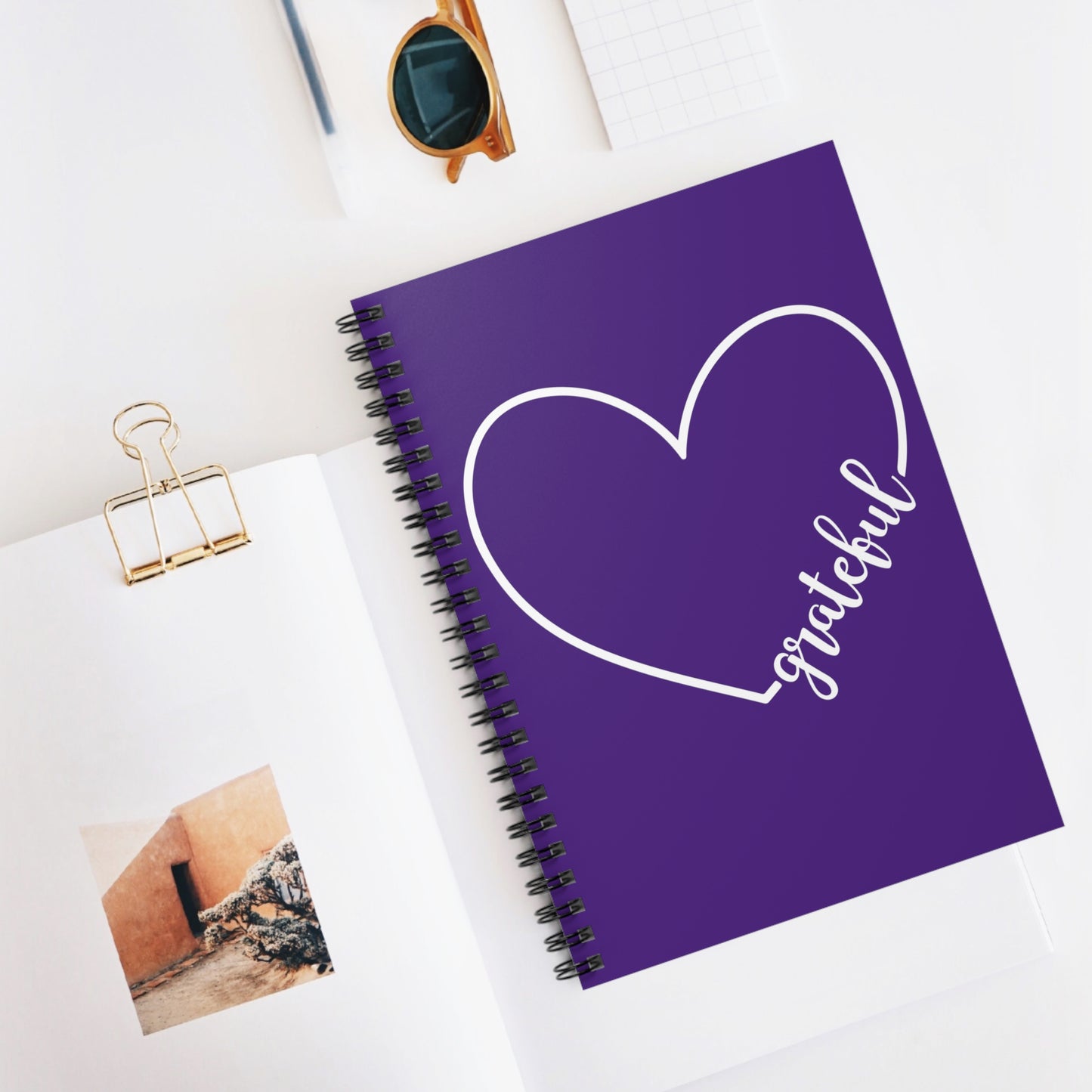 Grateful Heart Spiral Notebook - Ruled Line