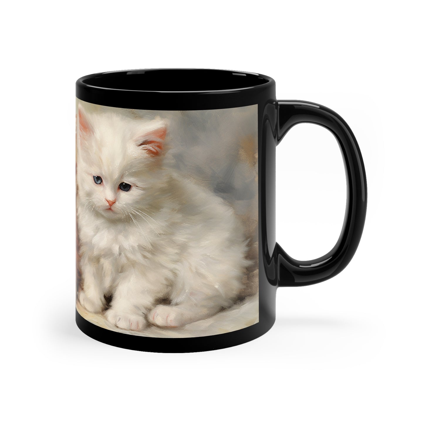 3 Little Kittens 11oz Black Mug
