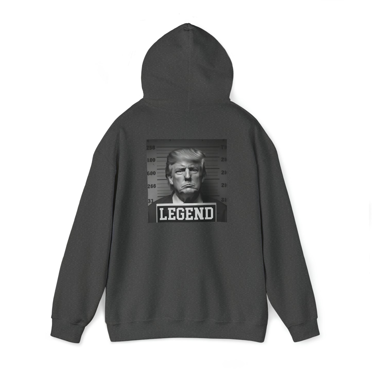 Trump Mug Shot Legend Back Printed Hoodie Sweatshirt