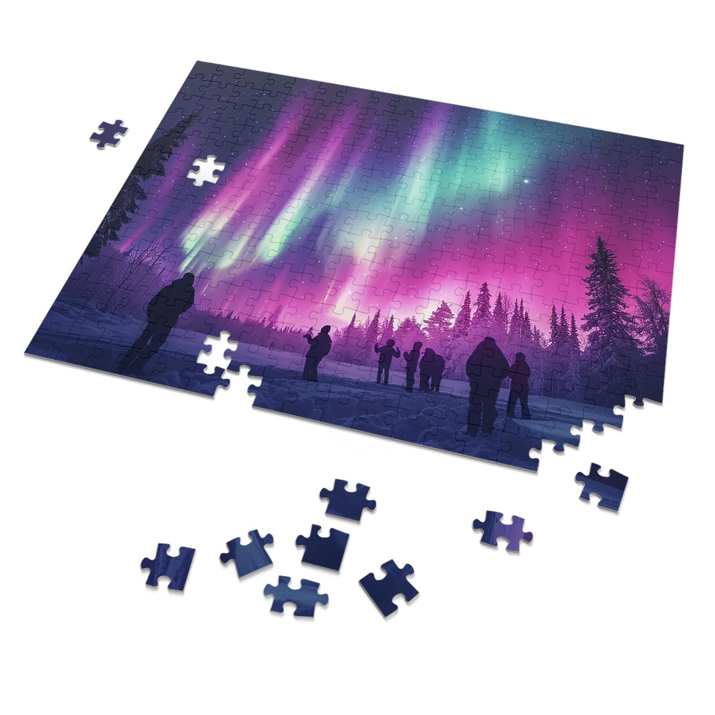 Looking at the Northern Lights Jigsaw Puzzle (30, 110, 252, 500,1000-Piece)
