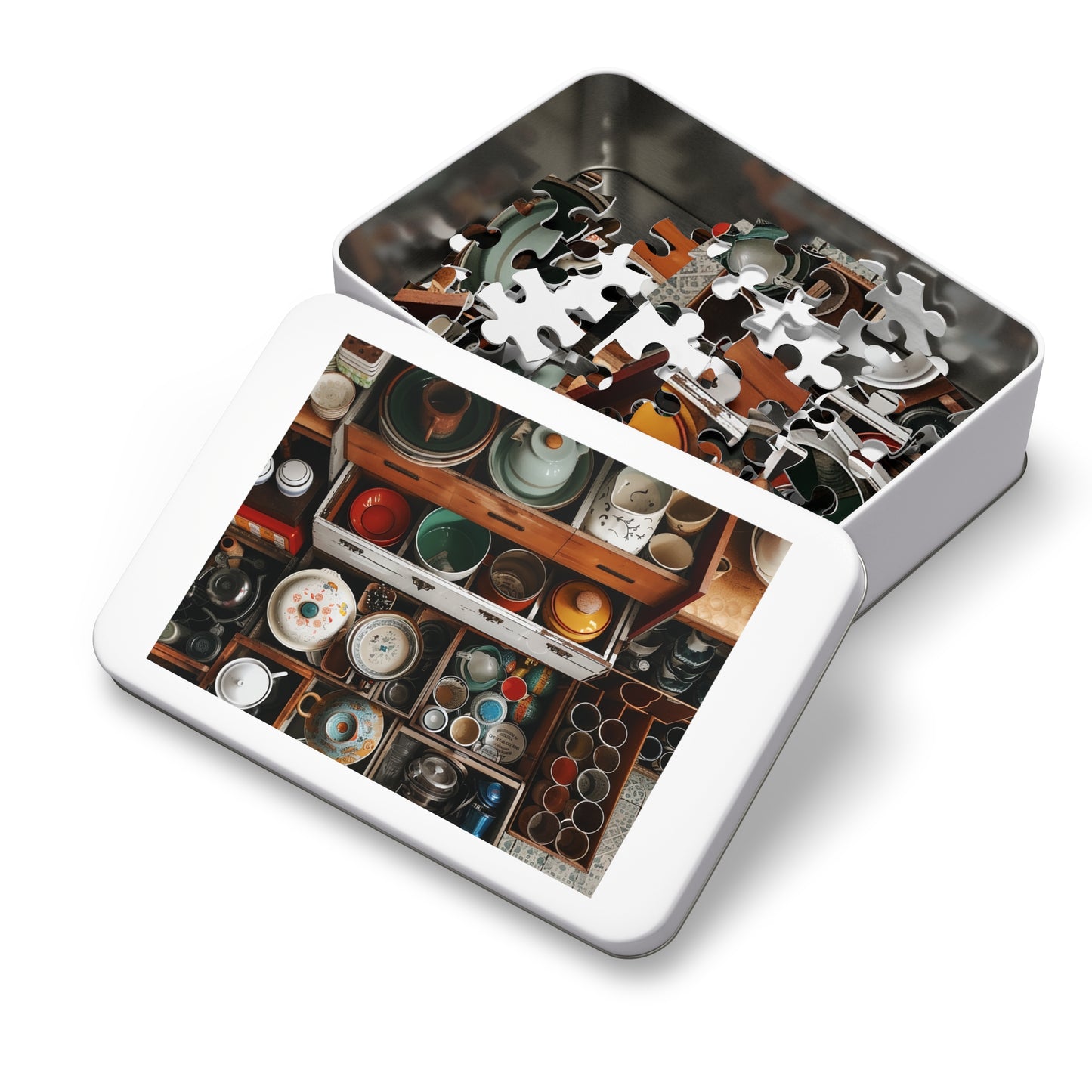 Cluttered Antique Drawers Jigsaw Puzzle (30, 110, 252, 500,1000-Piece)