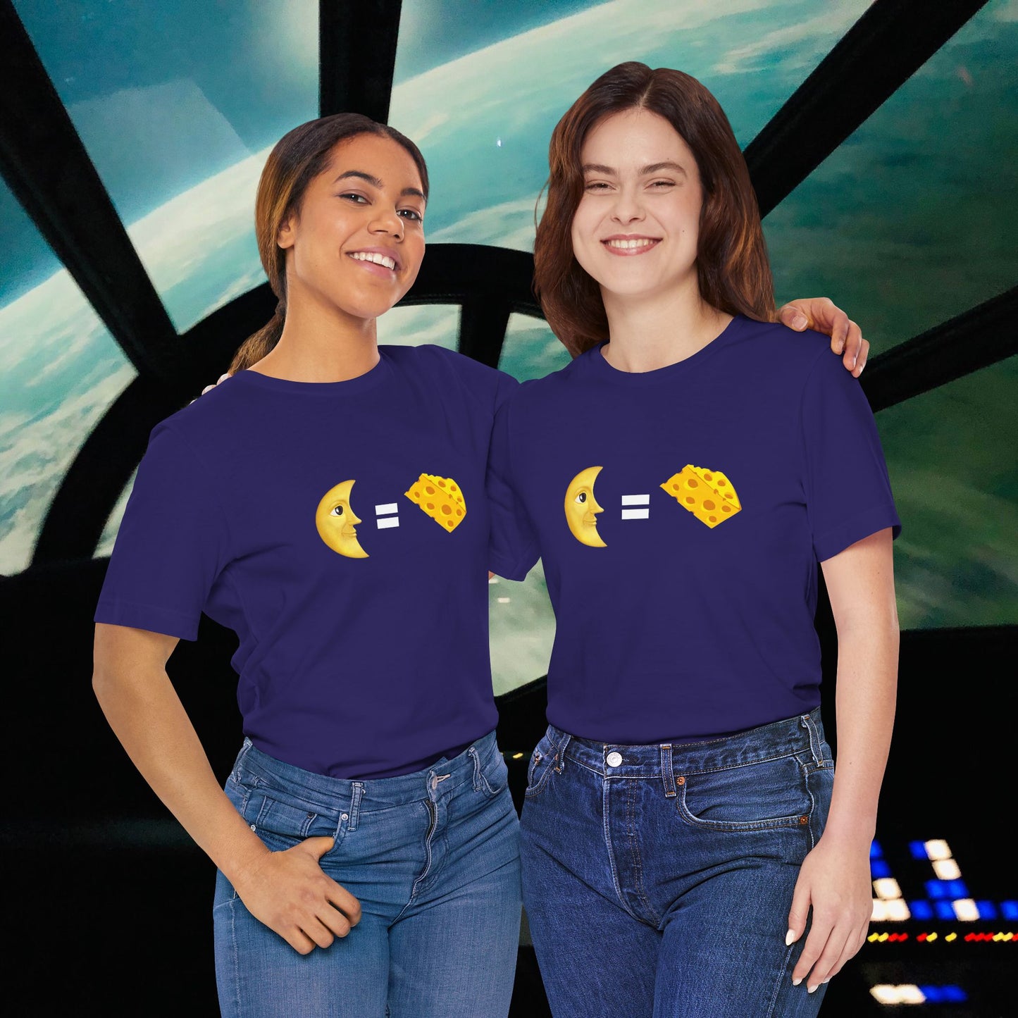 Moon = Cheese Unisex Jersey Tee