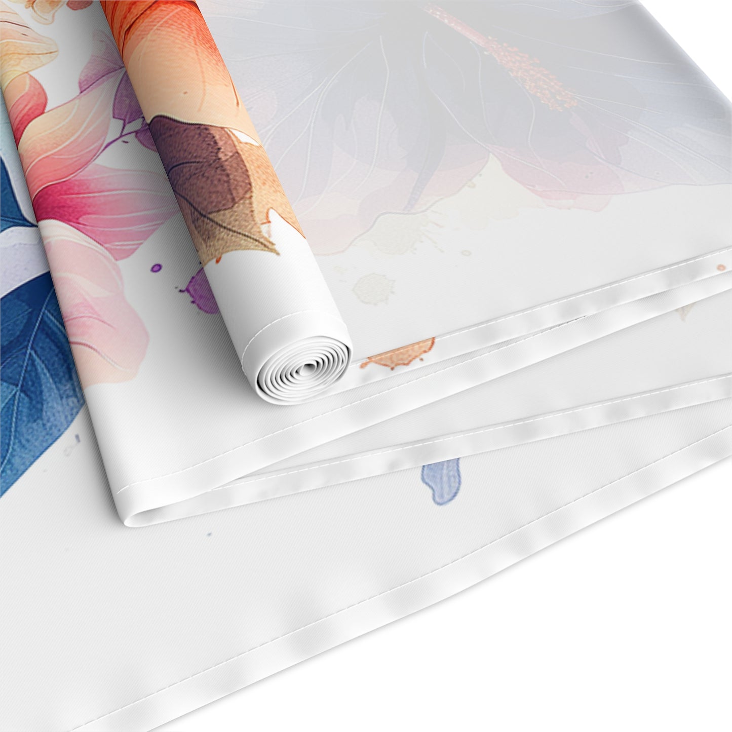 Beautiful Watercolor Flower Table Runner (Cotton, Poly)