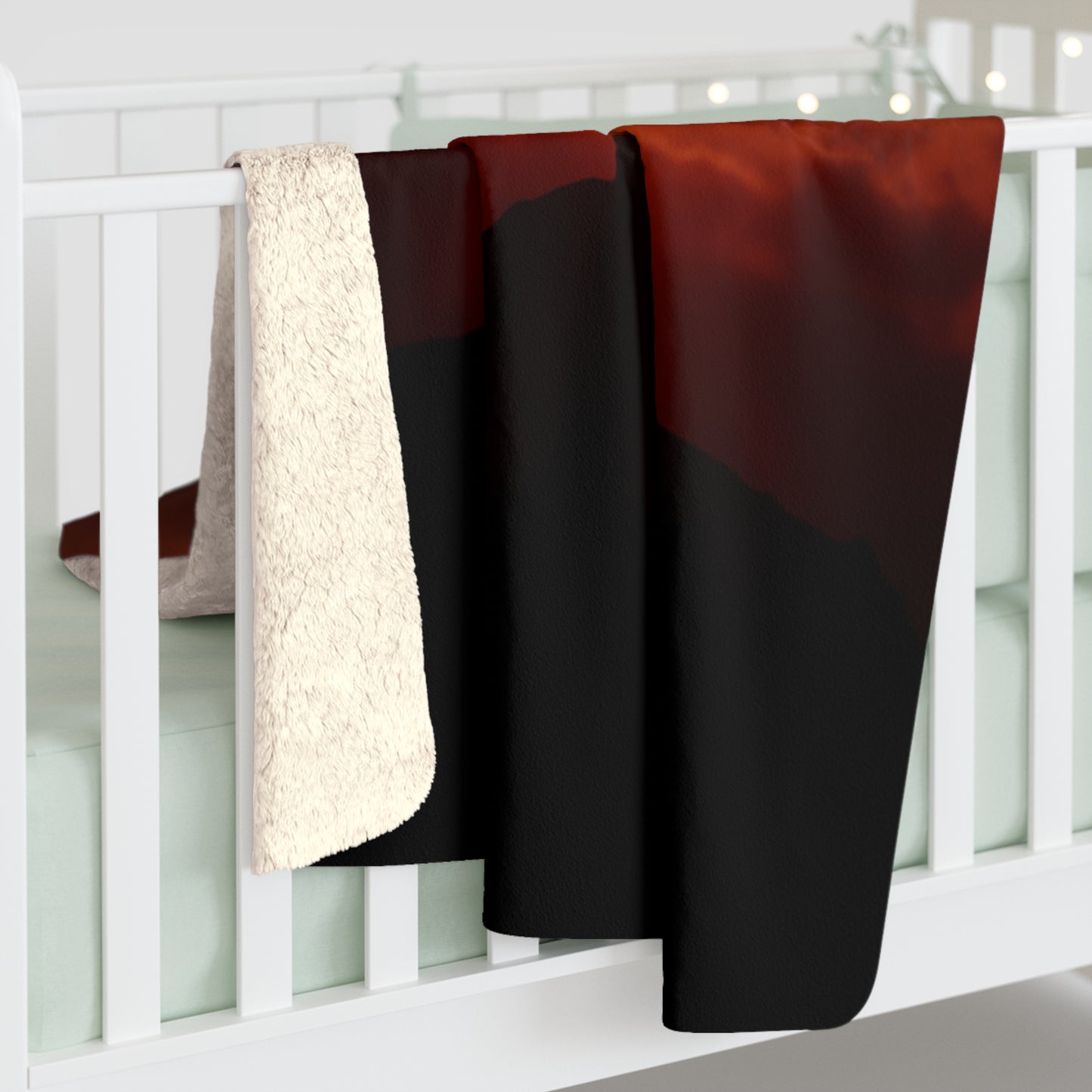 Sunset on The Cross Sherpa Fleece Blanket