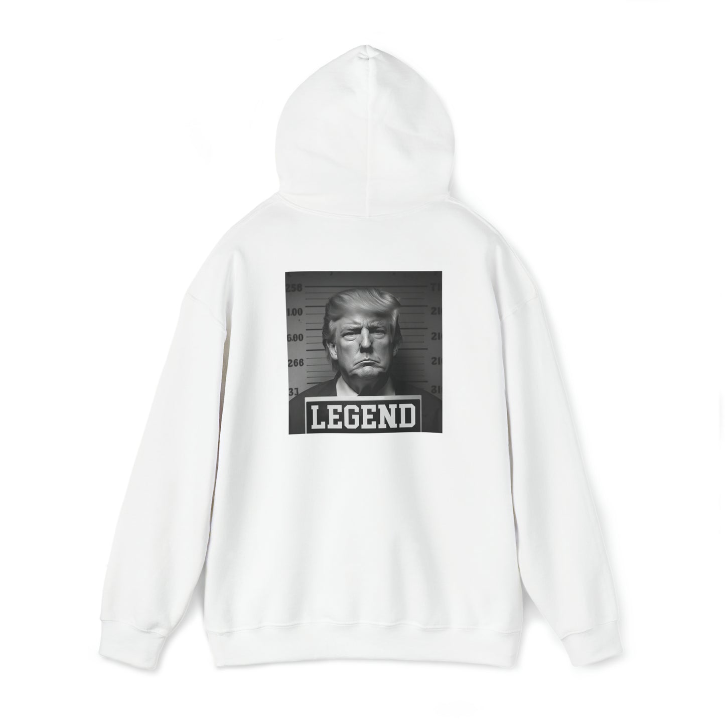 Trump Mug Shot Legend Back Printed Hoodie Sweatshirt