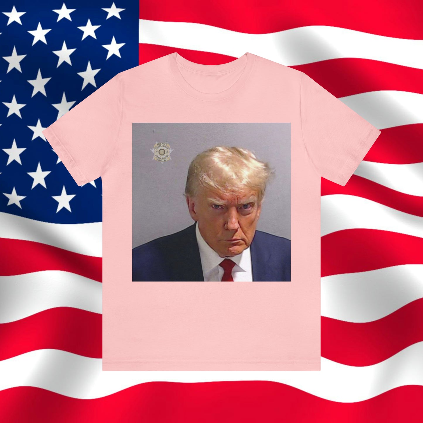Trump Mug Shot Unisex Jersey Short Sleeve Tee