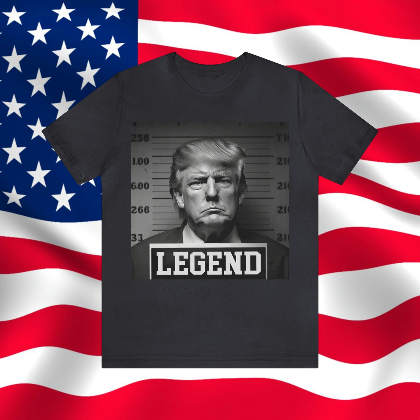 Trump Mug Shot Legend Unisex Jersey Short Sleeve Tee